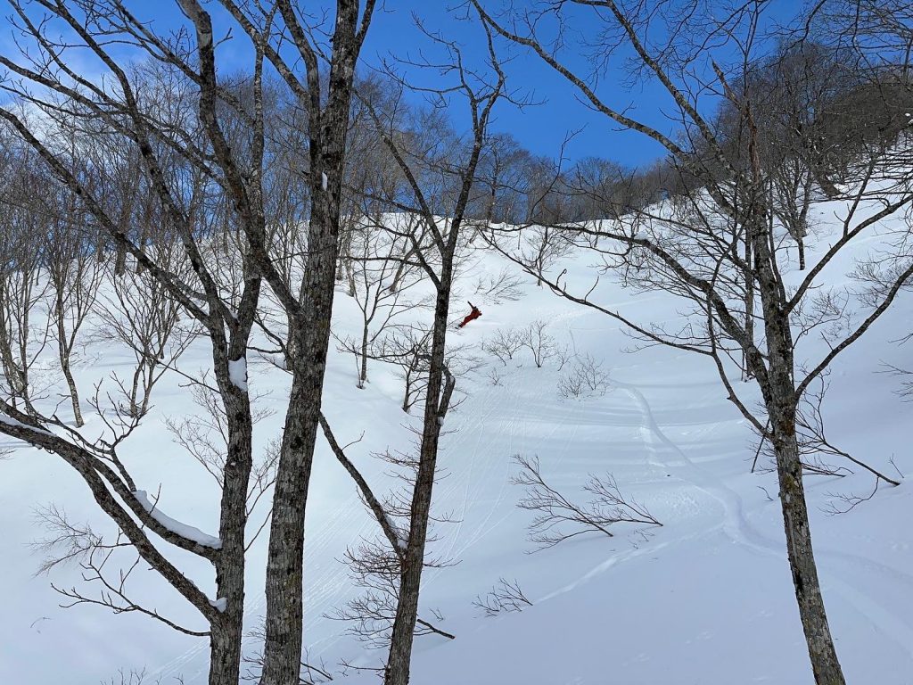 毘沙門岳バックカントリー滑走